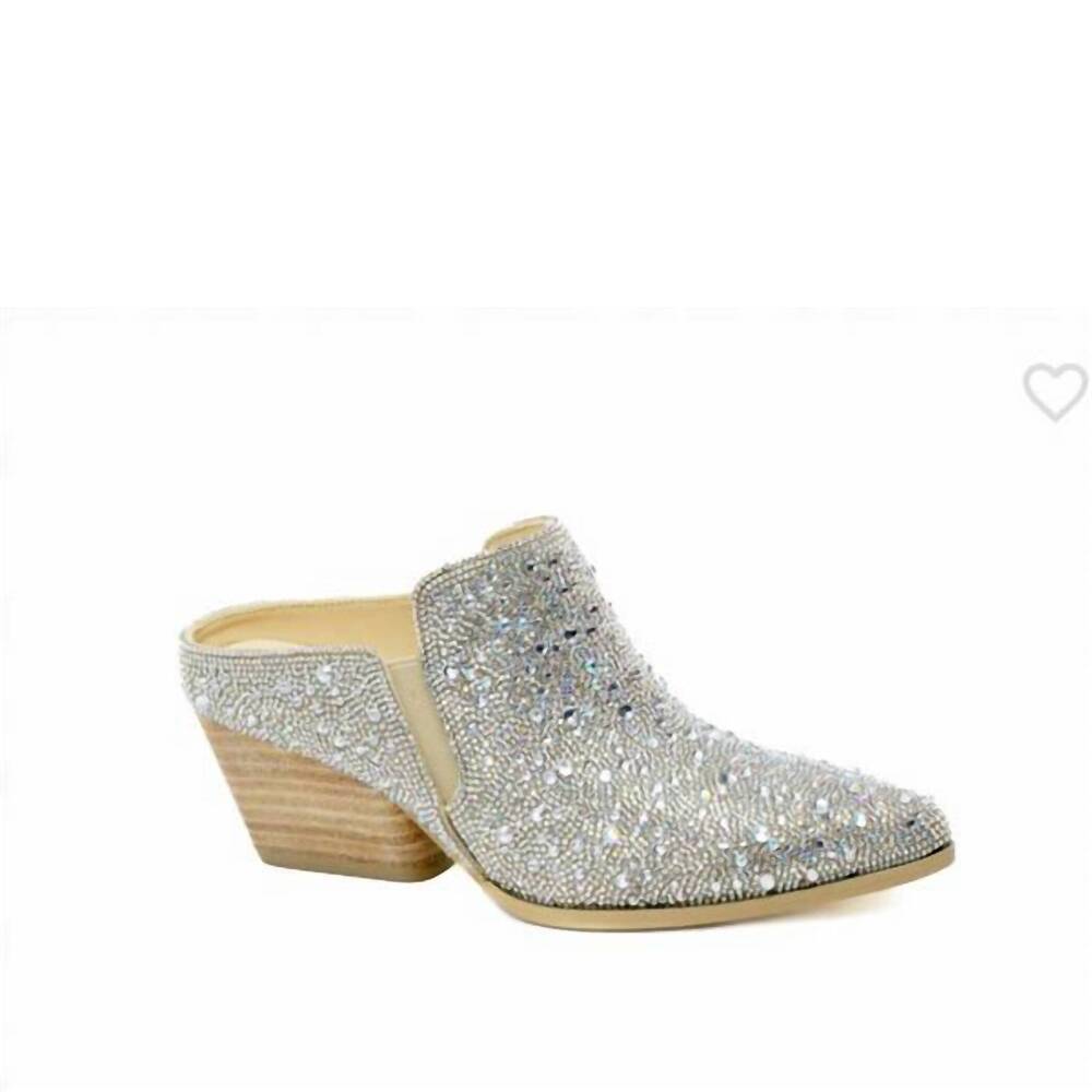 NEW CORKYS FOOTWEAR women's hello darlin mule in clear glitter
